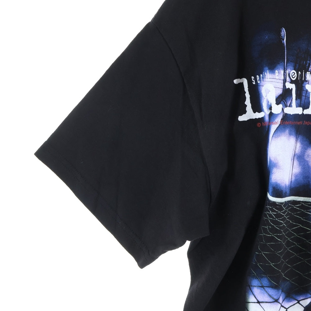 GEEKSRULE(ギークスルール) serial experiments lain レイン 両面プリント 半袖Tシャツ カットソー ブラック