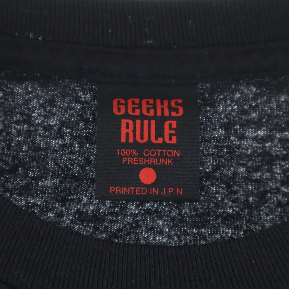 GEEKSRULE(ギークスルール) serial experiments lain レイン 両面プリント 半袖Tシャツ カットソー ブラック
