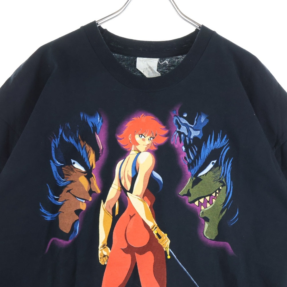 VINTAGE(ヴィンテージ) 90s CUTEY HONEY TEE キューティーハニー アニメ フロントプリントTシャツ 半袖クルーネックカットソー ブラック