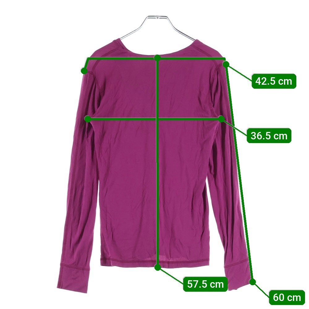 Maison Margiela(メゾンマルジェラ) 06AW ここのえ期 インサイドアウトデザイン Vネックカットソー 長袖Tシャツ ピンク 00959/0062 レディース