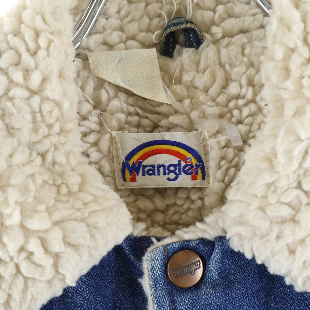 Wrangler(ラングラー) 70s VINTAGE Denim Boa Jacket デニムボアジャケット スナップボタン インディゴ