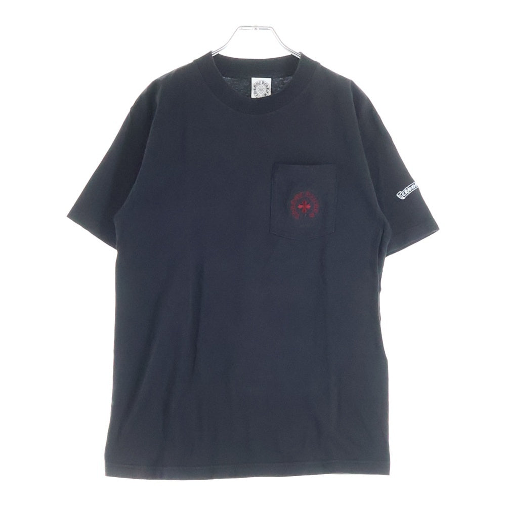CHROME HEARTS(クロムハーツ) OLD オールドモデル ホースシューCH刺繍 ポケット Tシャツ 半袖カットソー ブラック