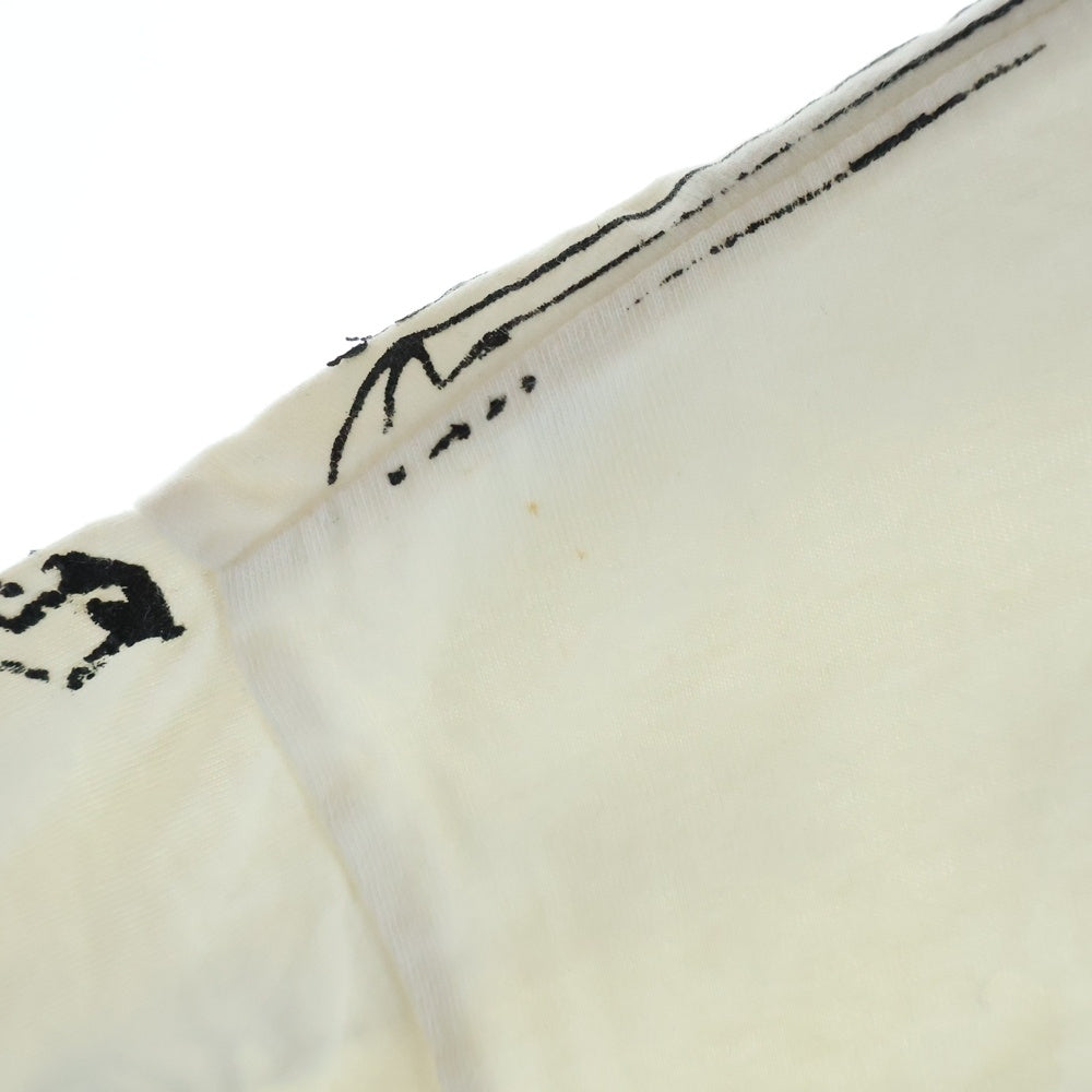 CHROME HEARTS(クロムハーツ) ×COMME des GARCONS コムデギャルソン スクロールラベル ロゴ総柄クルーネック半袖Tシャツ カットソー ホワイト OT-T022