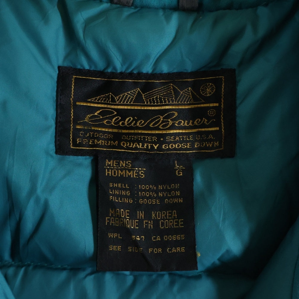 Eddie Bauer(エディバウワー) 80-90s Goose Down Jacket グースダウンジャケット 黒タグ後期 レッド×グレー