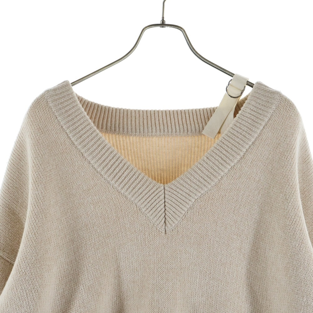 JACQUEMUS(ジャックムス) 23AW アシンメトリー Vネックニット ベージュ 236KN150-2116-130
