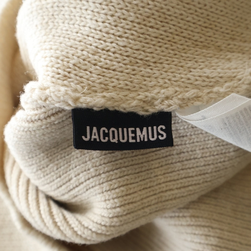 JACQUEMUS(ジャックムス) 23AW アシンメトリー Vネックニット ベージュ 236KN150-2116-130