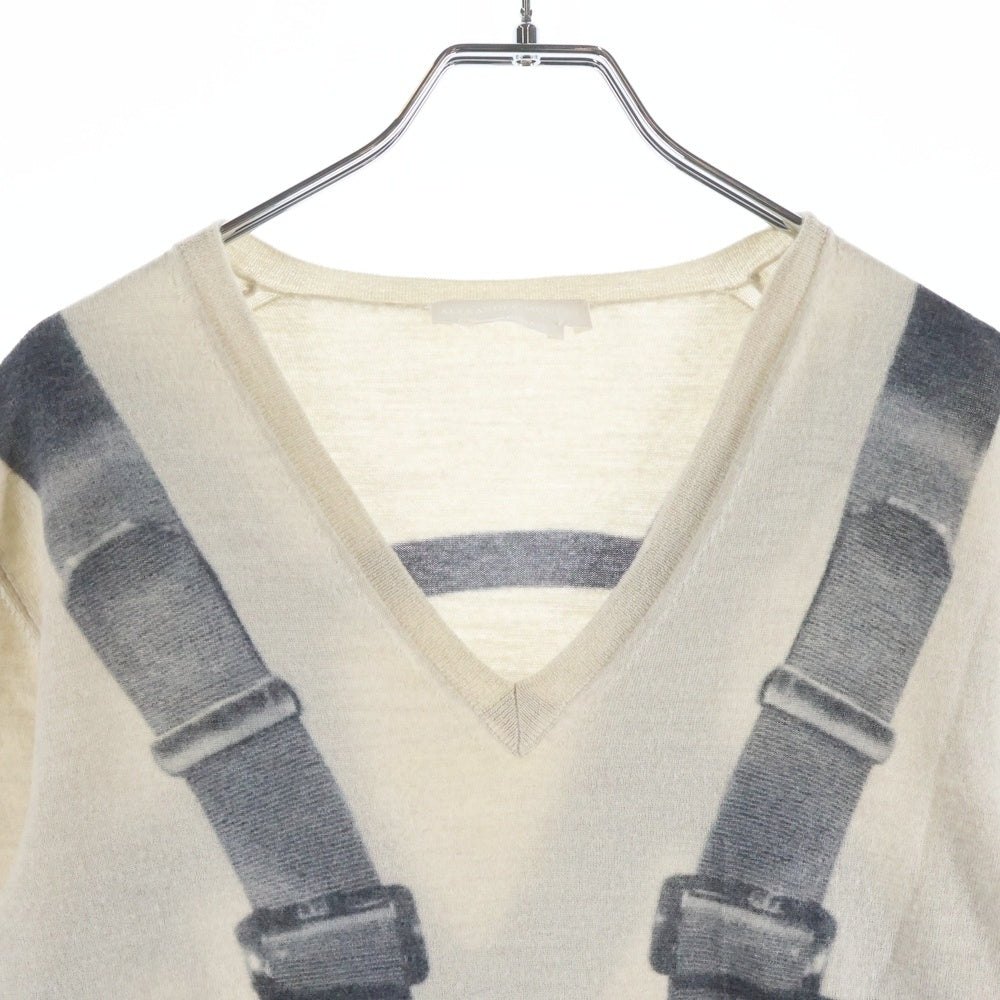 Alexander McQueen(アレキサンダーマックイーン) MADE IN ITARY イタリア製 ベルトデザイン ニットセーター ウール ホワイト 261698 Q1ADZ レディース