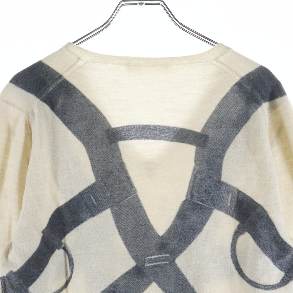 Alexander McQueen(アレキサンダーマックイーン) MADE IN ITARY イタリア製 ベルトデザイン ニットセーター ウール ホワイト 261698 Q1ADZ レディース