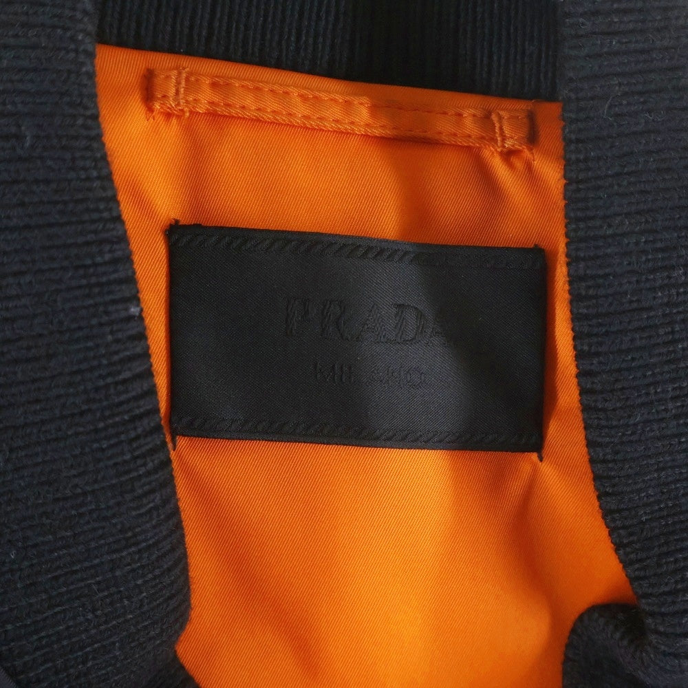 PRADA(プラダ) Re-Nylon トライアングルロゴプレート MA-1 ボンバージャケット ブラック SGB903 1WQ8