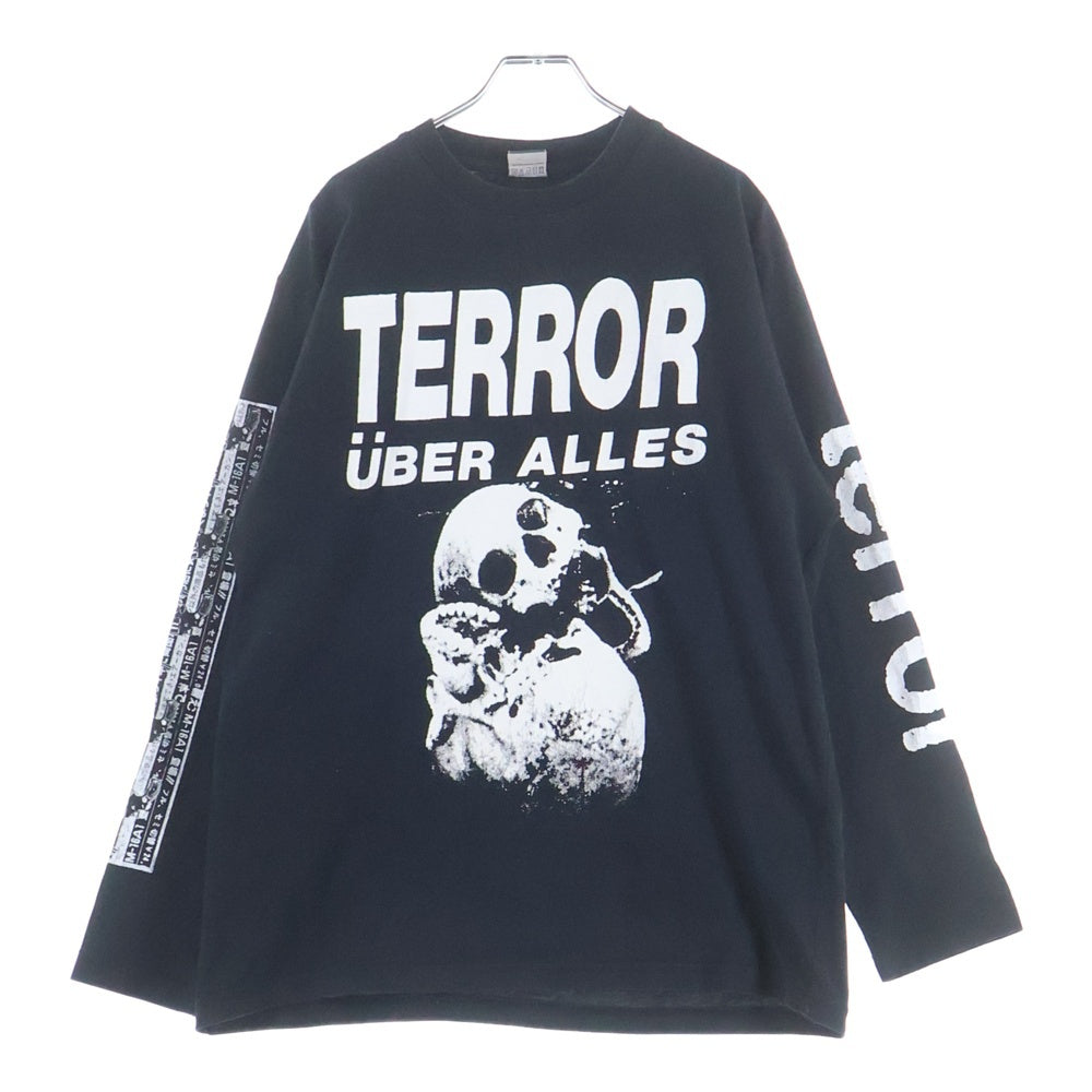 VINTAGE(ヴィンテージ) 90s TERROR DON ROCK S/L テラー ドンロック アームプリント 両面プリント ロンT 長袖カットソー ブラック
