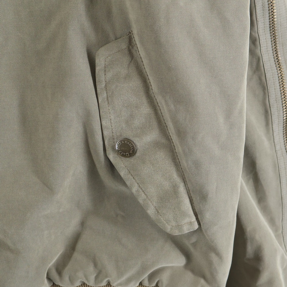 DOLCE & GABBANA(ドルチェアンドガッバーナ) 03AW Archive MADE IN ITALY ZIP UP BOMBER JACKET イタリア製 ジップアップ ボンバージャケット ベージュ