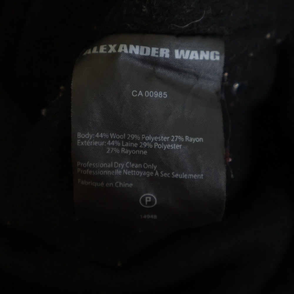 ALEXANDER WANG(アレキサンダーワン) 2POCKET WOOL COAT ウールロングコート ベルト付き