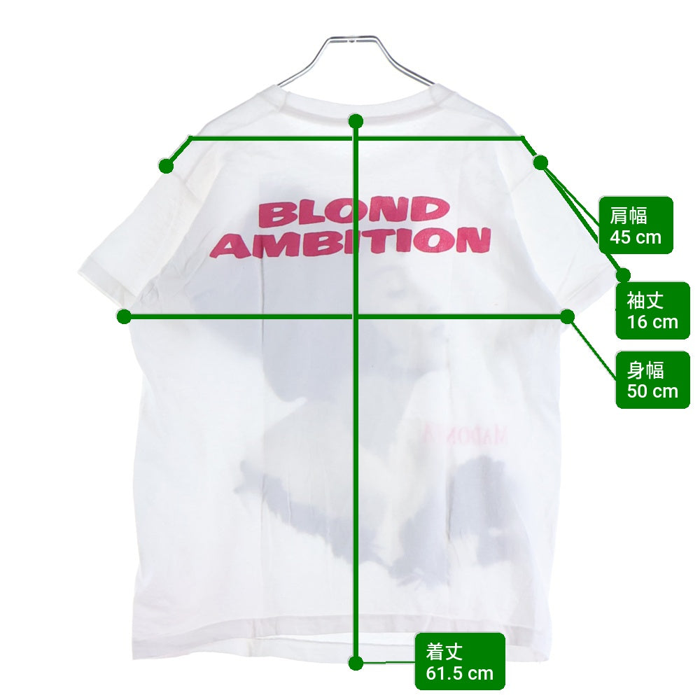 VINTAGE(ヴィンテージ) 90s MADONNA BLOND AMBITION TOUR MONOCHROME PHOTO マドンナ Tシャツ 半袖カットソー ホワイト