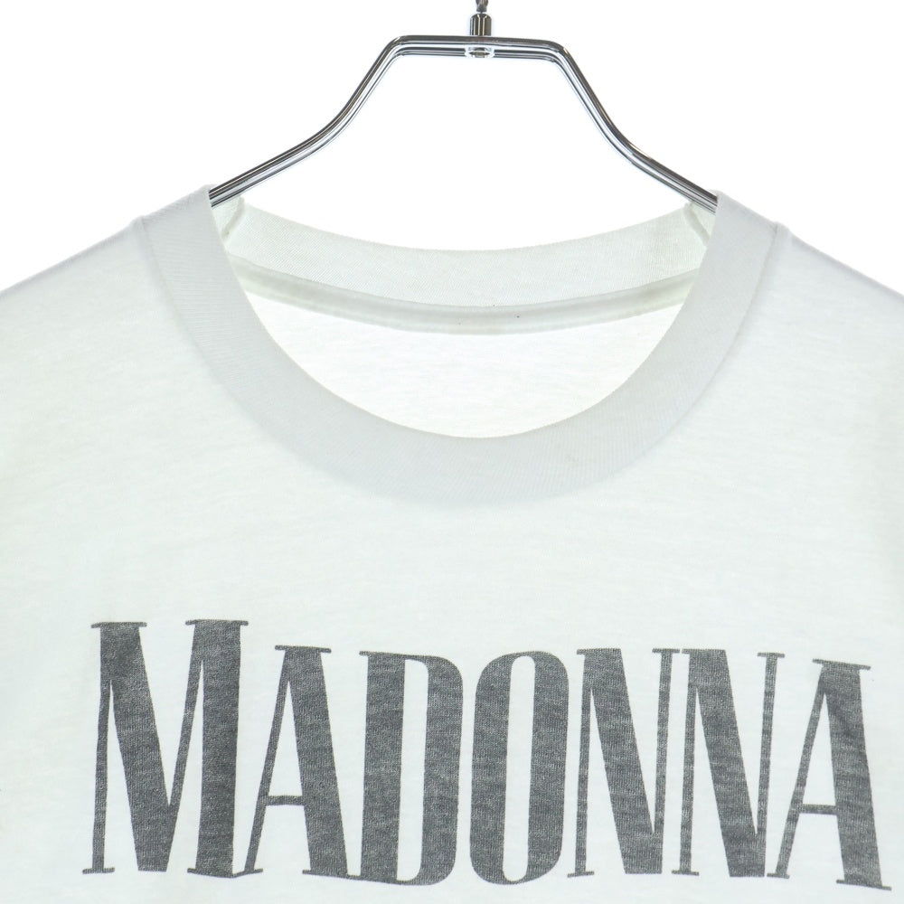 VINTAGE(ヴィンテージ) 80s Madonna Who's That Girl マドンナ フロントプリント Tシャツ 半袖カットソー ホワイト