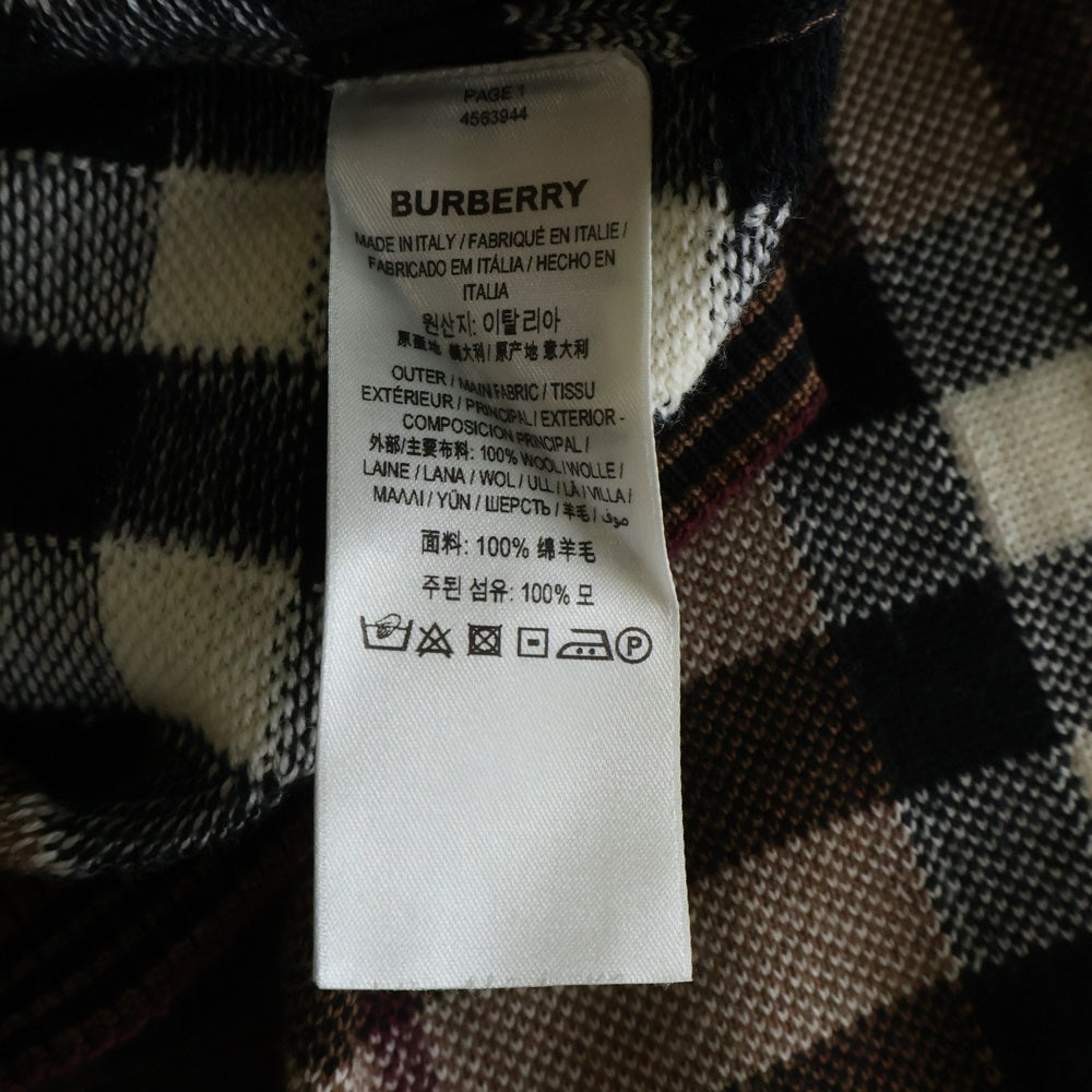 BURBERRY LONDON(バーバリーロンドン) MADE IN ITARY イタリア製 ポロシャツ ウール バーバリーチェック ブラウン 4563944