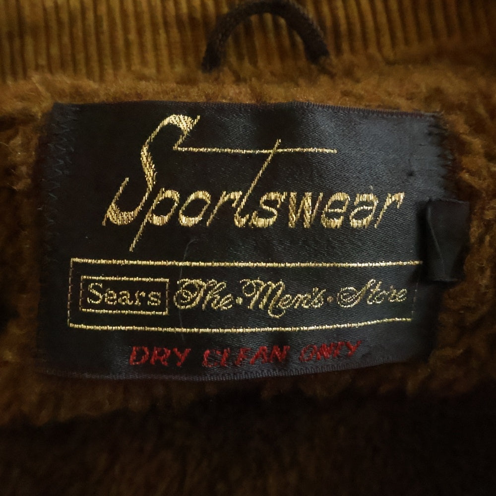 VINTAGE(ヴィンテージ) 70s SEARS シアーズ ランチコート コーデュロイ 裏ボア ブラウン
