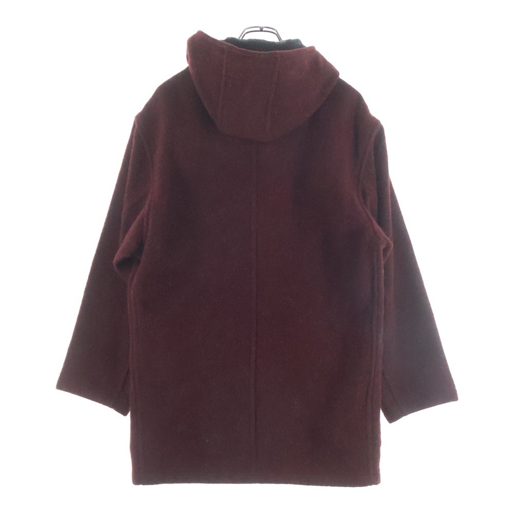 L.L.Bean(エルエルビーン) 90s ウール フーデッドコート ジップアップ ハーフコート USA製 バーガンディ