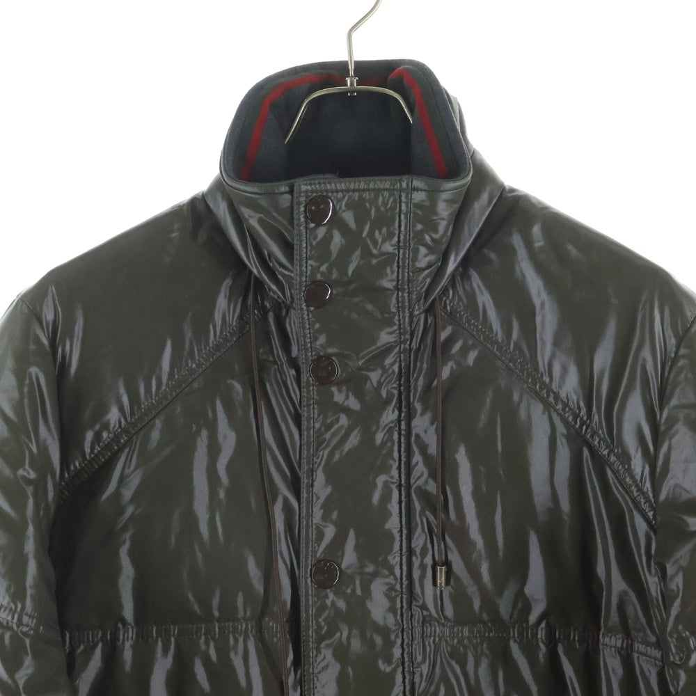 GUCCI(グッチ) Down Jacket 襟シェリーライン ダウンジャケット カーキ 200611 Z4063Down Jacket 襟シェリーライン ダウンジャケット カーキ 200611 Z4063