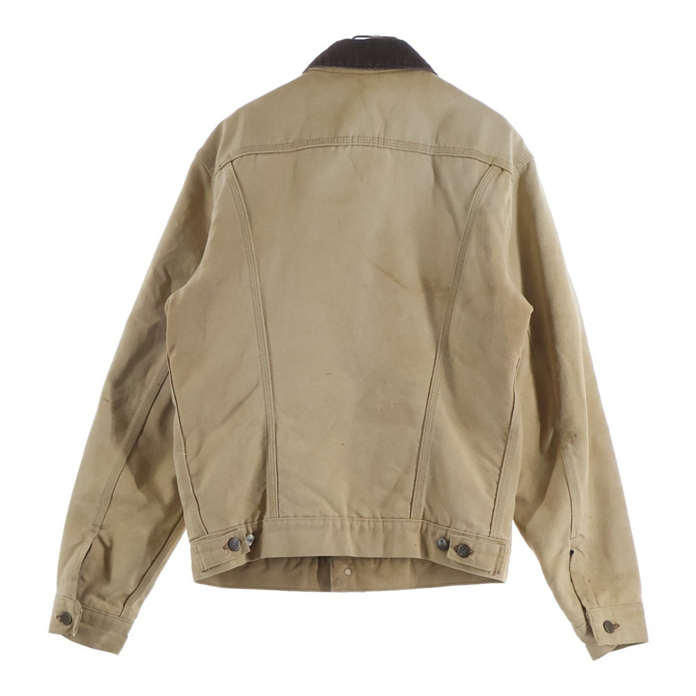 CARHARTT(カーハート) 80S 星タグ ダック トラッカージャケット 襟コーデュロイ 裏地ブランケット USA製 ブラウン 68WJPT