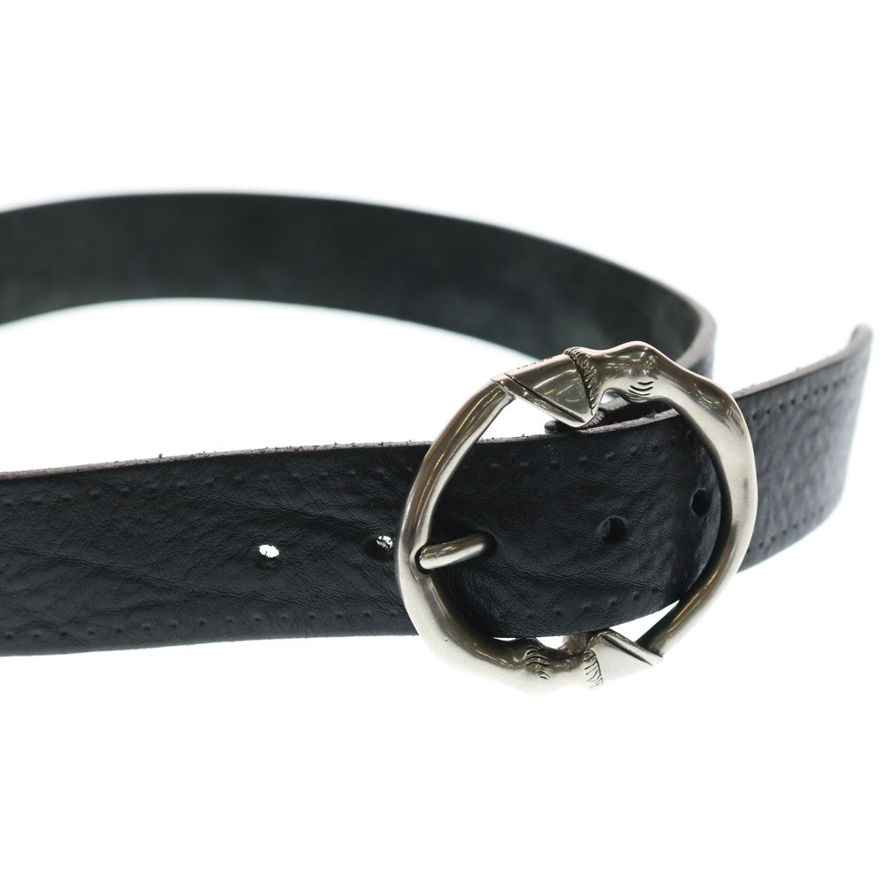 GUCCI(グッチ) Bamboo Buckle Motif Leather Belt バンブー レザーベルト ブラック レディース