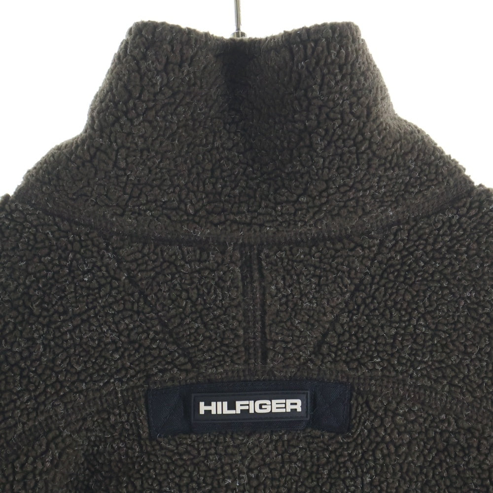 TOMMY HILFIGER(トミーヒルフィガー) 00s マルチポケット フリースジャケット ドローコード ririジップ ブラウン