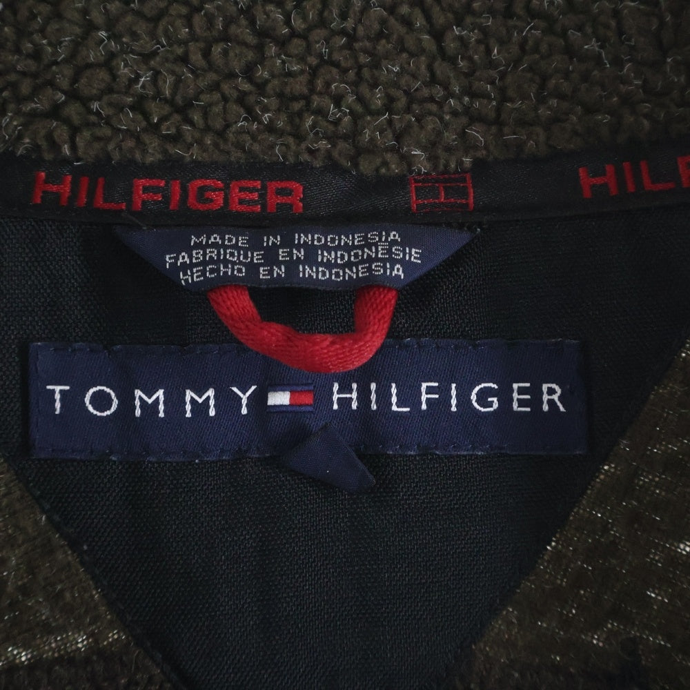 TOMMY HILFIGER(トミーヒルフィガー) 00s マルチポケット フリースジャケット ドローコード ririジップ ブラウン
