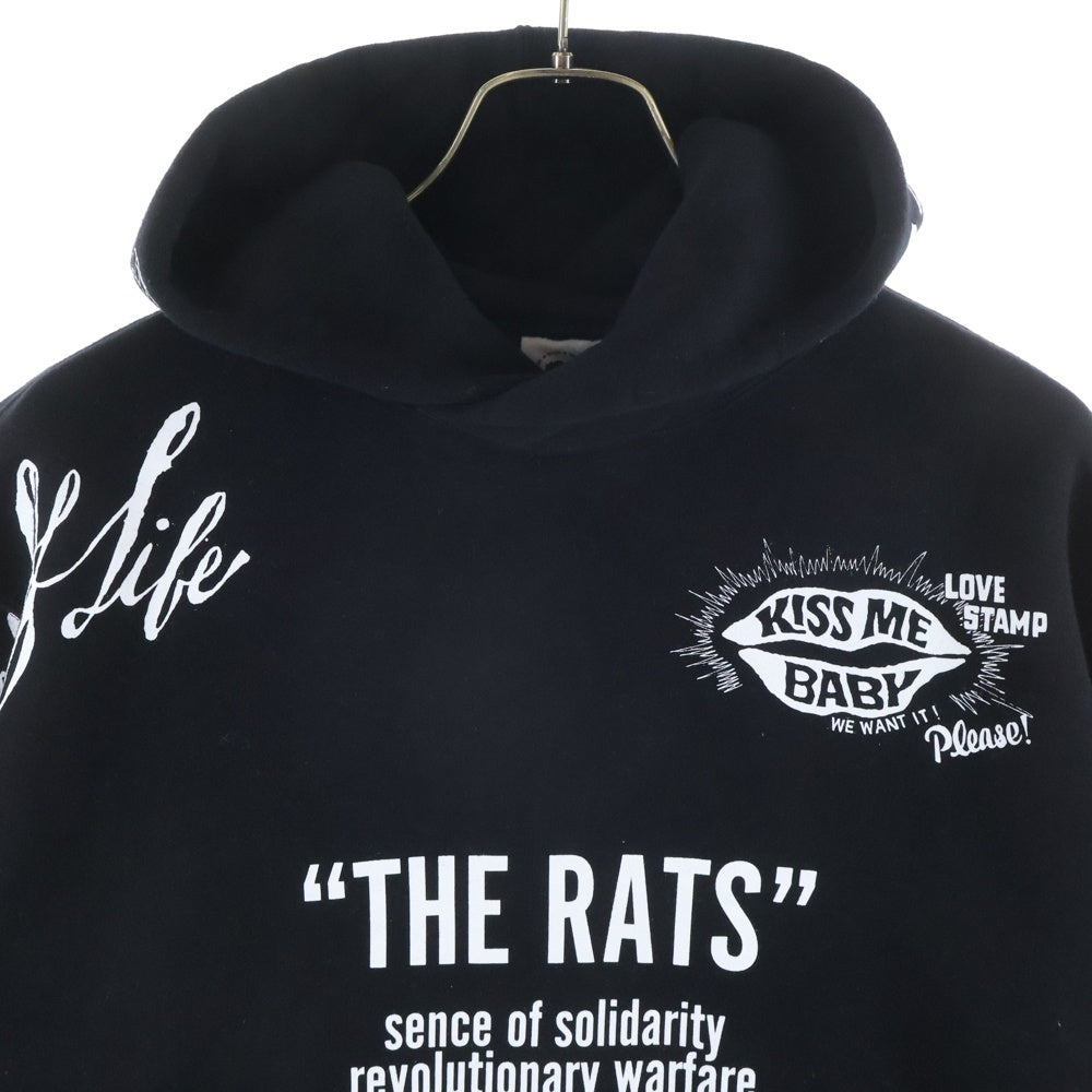 RATS(ラッツ) CRAZY SWEAT PARKER 25'RTC-0904 クレイジー スウェット パーカー ブラック