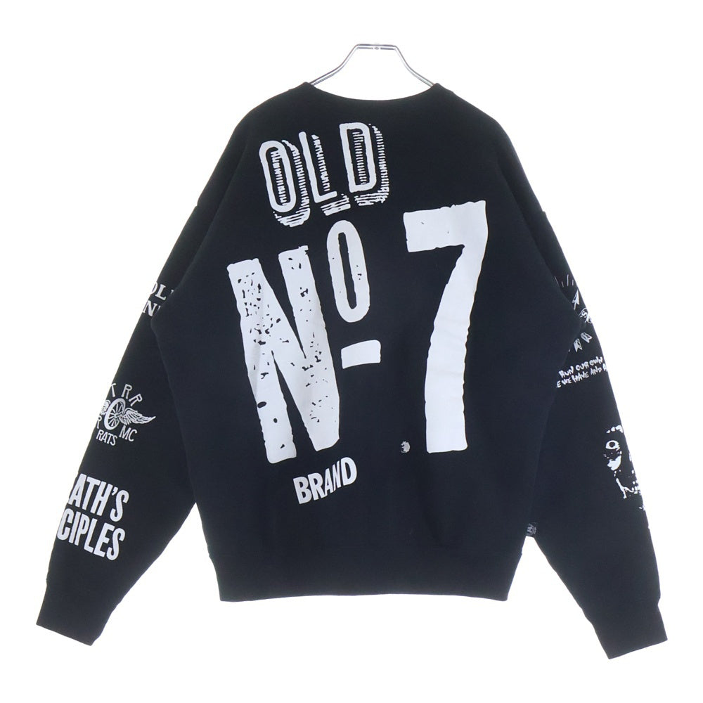 RATS(ラッツ) CRAZY CREW NECK SWEAT 25'RTC-0903 クレイジー クルーネック スウェット ブラック