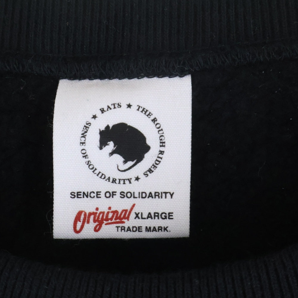 RATS(ラッツ) CRAZY CREW NECK SWEAT 25'RTC-0903 クレイジー クルーネック スウェット ブラック