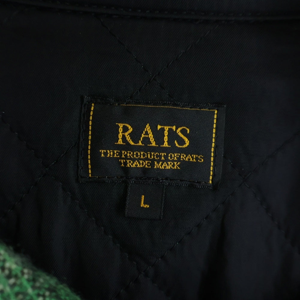 RATS(ラッツ) WOOL CHECK SHIRT JKT 25'RS-1104 ウール チェック シャツ ジャケット グリーン/ブラック