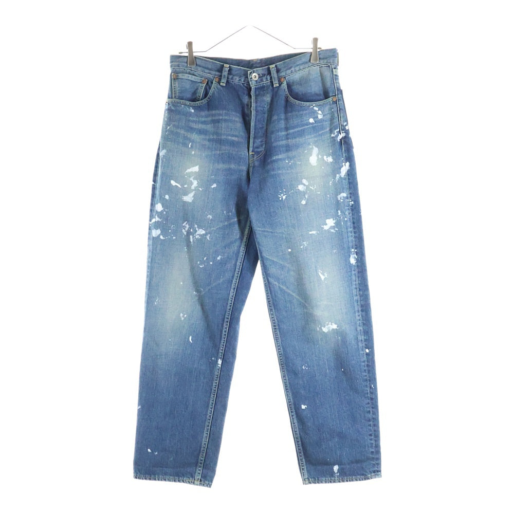 marka(マーカ) ペイントデニム ボタンフライ ストレート デニムパンツ ジーンズ インディゴ M24B10PT01C