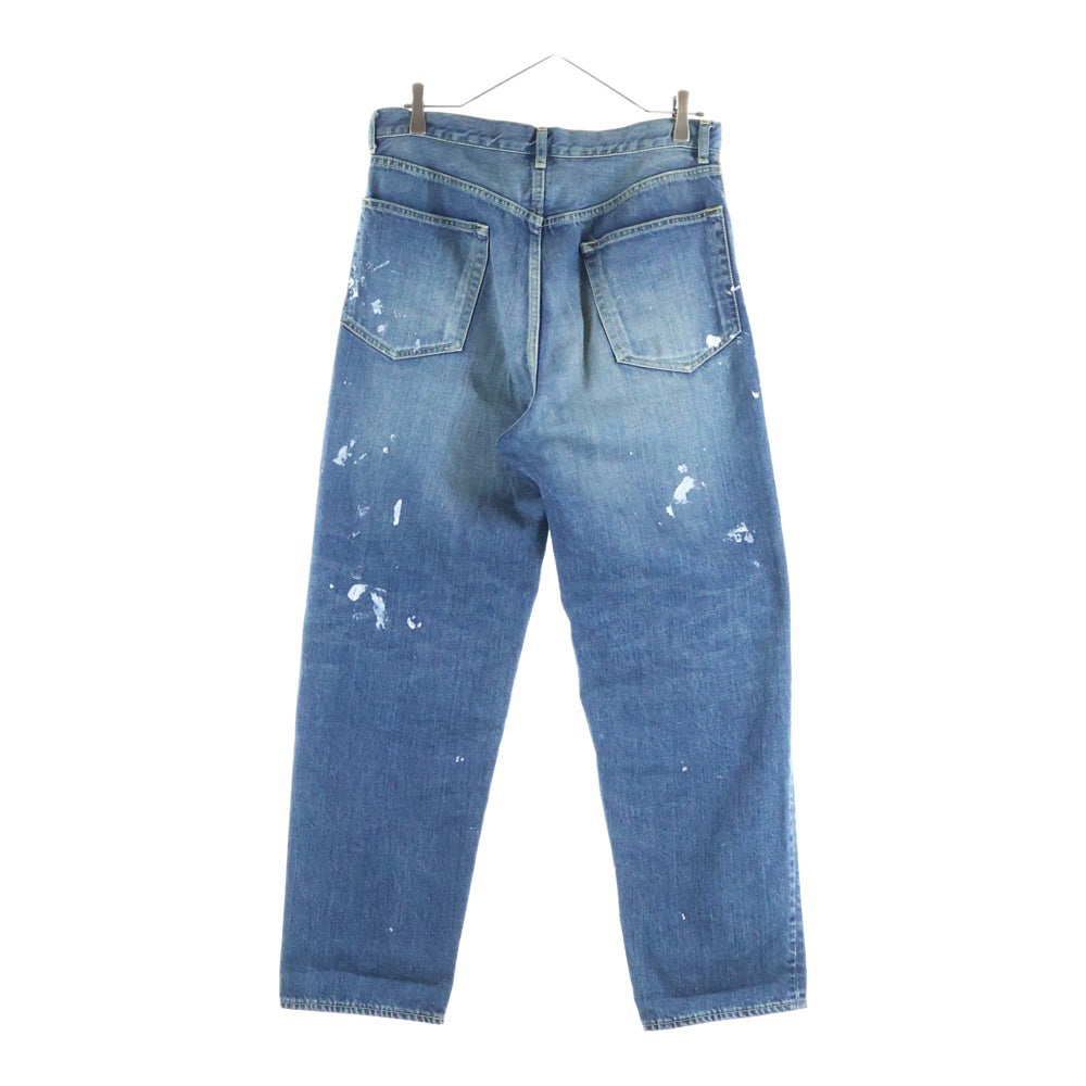 marka(マーカ) ペイントデニム ボタンフライ ストレート デニムパンツ ジーンズ インディゴ M24B10PT01C