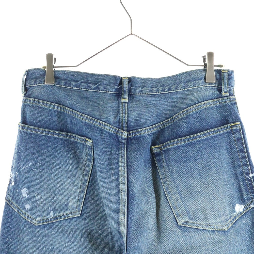 marka(マーカ) ペイントデニム ボタンフライ ストレート デニムパンツ ジーンズ インディゴ M24B10PT01C