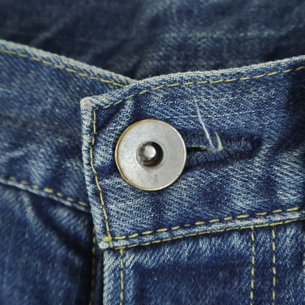 marka(マーカ) ペイントデニム ボタンフライ ストレート デニムパンツ ジーンズ インディゴ M24B10PT01C