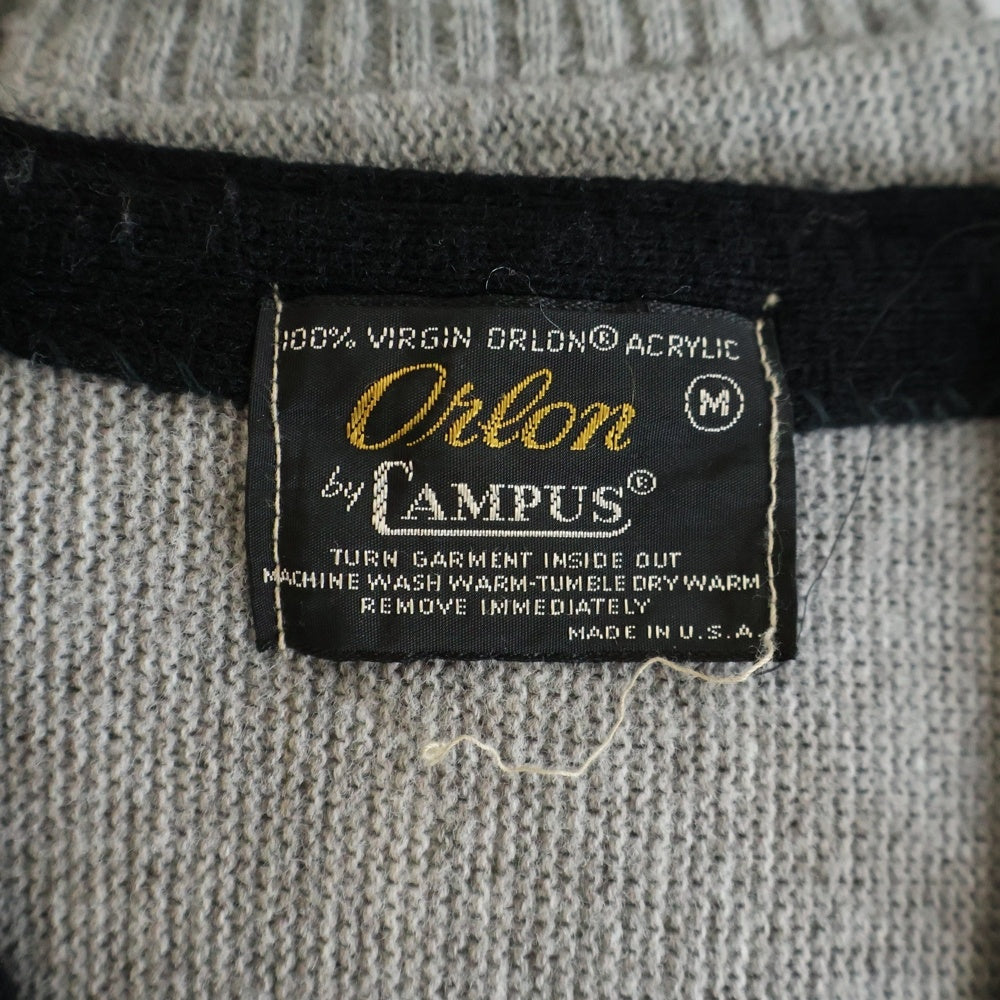 CAMPUS(キャンパス) 60s～70s VINTAGE ヴィンテージ カーディガン ニット ブラック/グレー