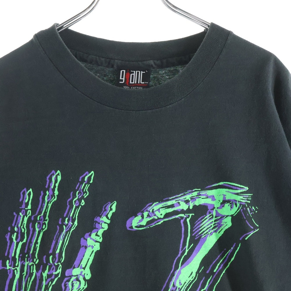 VINTAGE(ヴィンテージ) 90s L7 BONE HAND SIGN バンド 半袖Tシャツ カットソー ブラック
