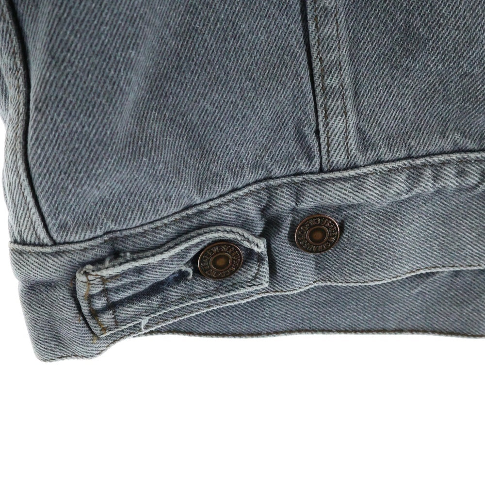 Levi's(リーバイス) 80s 70411 ボタン裏刻印527 ライナー ネルチェック デニム ジャケット グレー