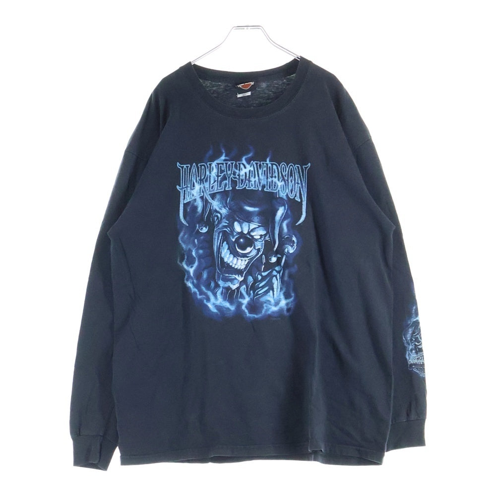 VINTAGE(ヴィンテージ) 00s HARLEY DAVIDSON JOKER L/S ハーレーダビッドソン ジョーカー ロンT 長袖カットソー ブラック