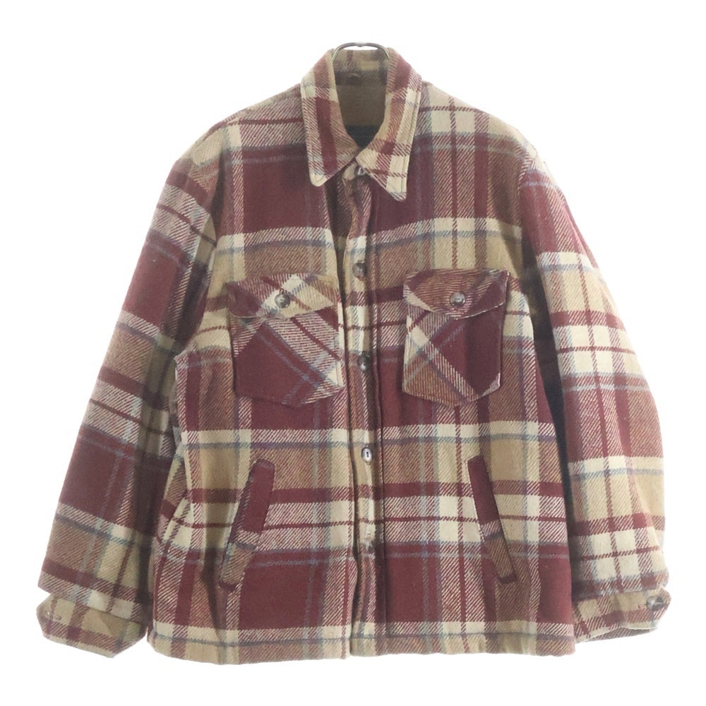 VINTAGE(ヴィンテージ) 70s JC PENNEY ジェーシーペニー CPOチェックウールジャケット 黒タグ レッド×ホワイト