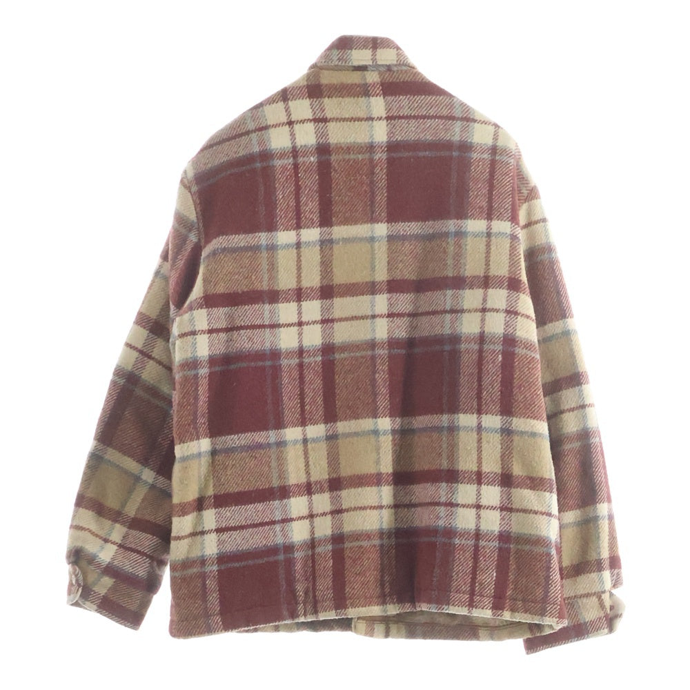 VINTAGE(ヴィンテージ) 70s JC PENNEY ジェーシーペニー CPOチェックウールジャケット 黒タグ レッド×ホワイト