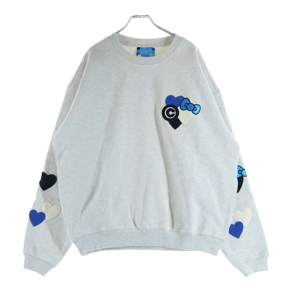 COIN PARKING DELIVERY(コインパーキングデリバリー) ×SANRIO CHARACTERS SWEAT SHIRT CPDSC-KT14 ×サンリオキャラクターズ クルーネック長袖スウェットトレーナー グレー