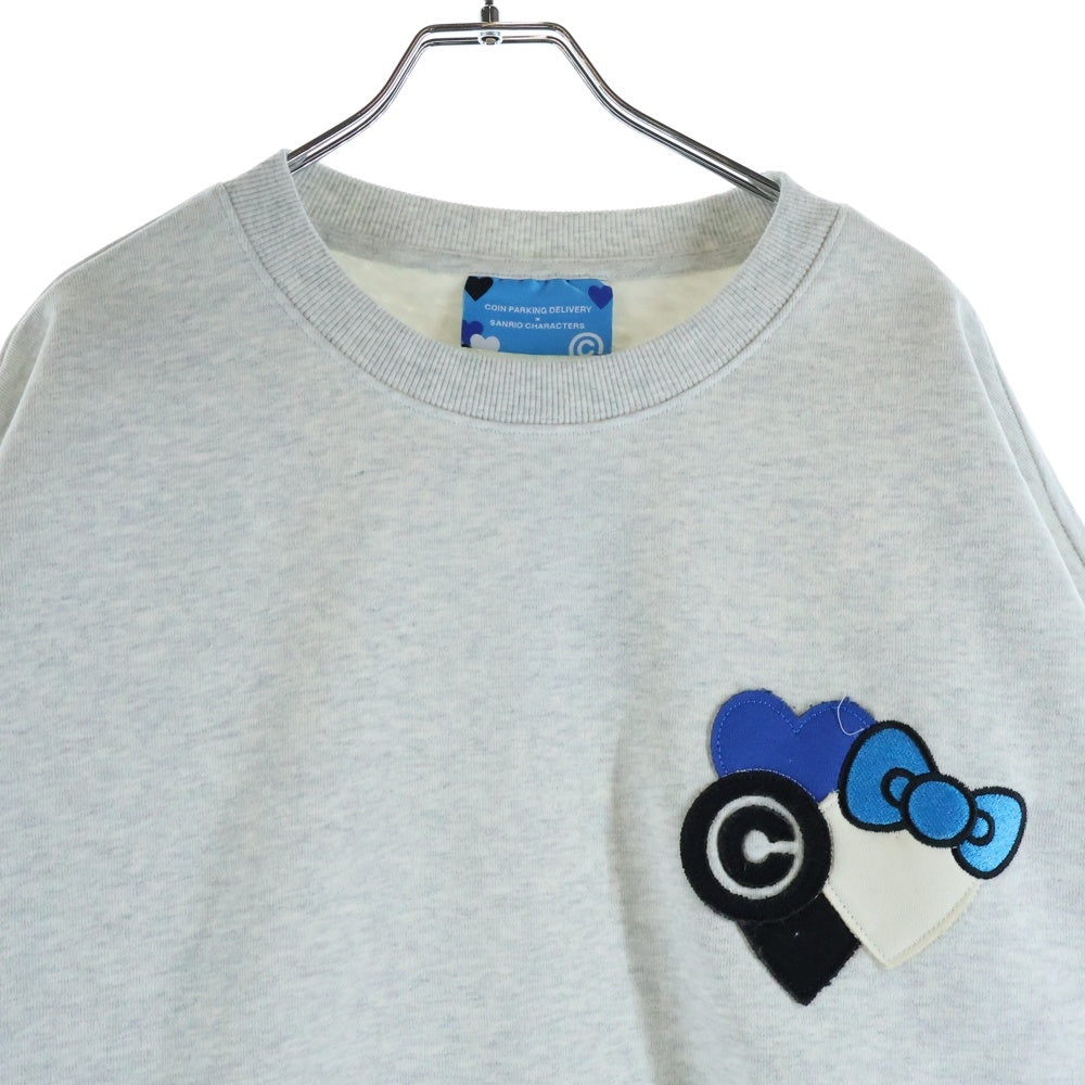 COIN PARKING DELIVERY(コインパーキングデリバリー) ×SANRIO CHARACTERS SWEAT SHIRT CPDSC-KT14 ×サンリオキャラクターズ クルーネック長袖スウェットトレーナー グレー