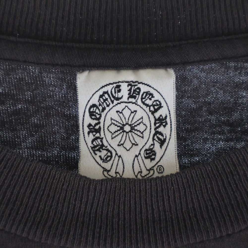 CHROME HEARTS(クロムハーツ) OLD CH PLS 胸ポケット クルーネック長袖Tシャツ ブラック