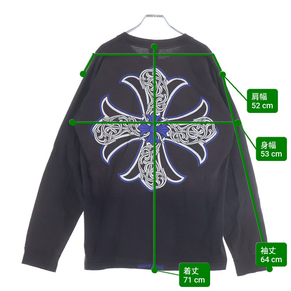 CHROME HEARTS(クロムハーツ) OLD CH PLS 胸ポケット クルーネック長袖Tシャツ ブラック