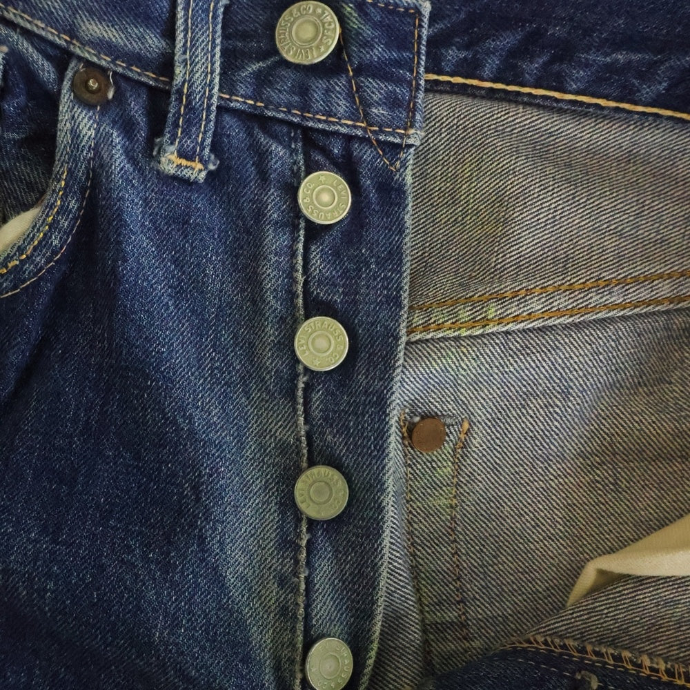 Levi's(リーバイス) 60s VINTAGE 501XX デニムパンツ ギャラ無し ビッグE 両面タブ 均等V 隠しリベット オフセット ボタン裏刻印J 足長R ヴィンテージ インディゴ