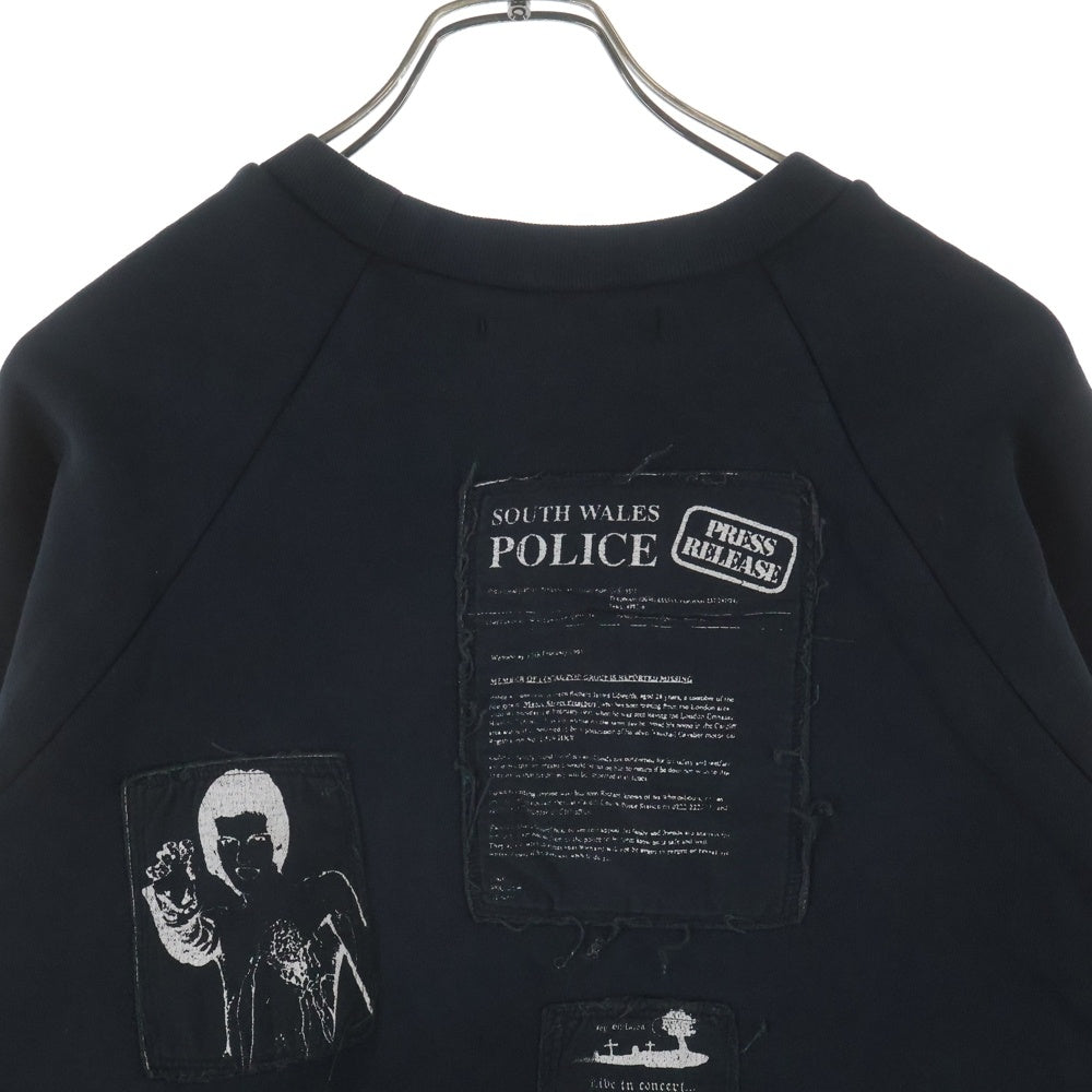 RAF SIMONS(ラフシモンズ) 01AW Archive Riot Riot Riot Patch Work Sweat ライオット期 パッチワーク スウェット ブラック