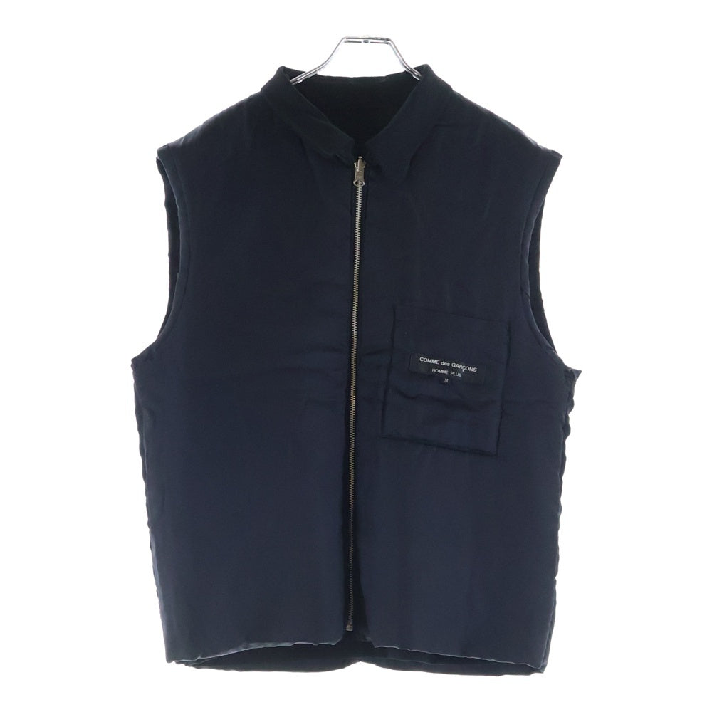 COMME des GARCONS HOMME PLUS(コムデギャルソンオムプリュス) 94AW archive 縮絨期 ウール 中綿 ジップアップベスト リバーシブル PJ-040850 ブラック