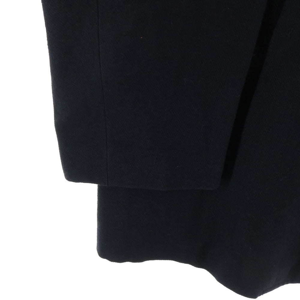 Y's for men(ワイズフォーメン) 00AW archive 襟レザー切り替え ブルゾン ジップアップ ウール レーヨン MT-J24-112 ブラック