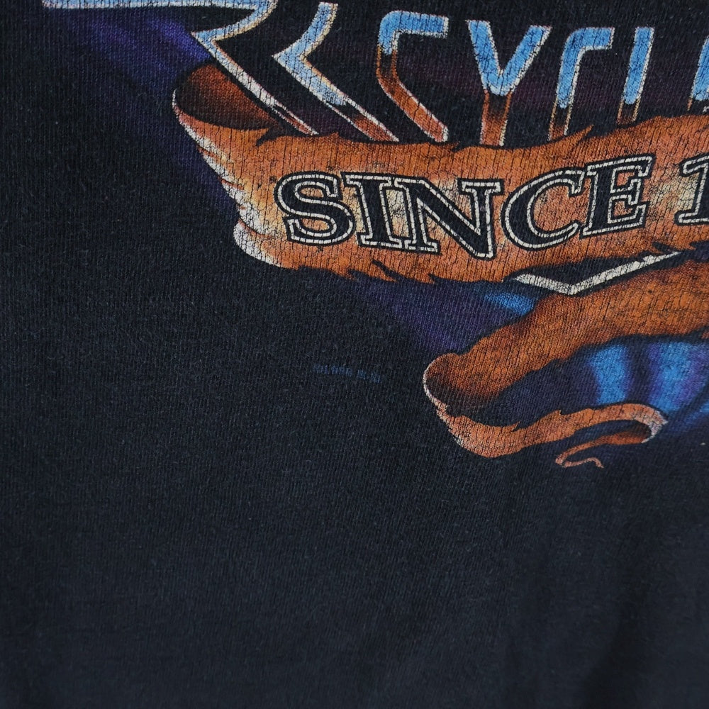 HARLEY DAVIDSON(ハーレーダビッドソン) 90s VINTAGE 1995 EMBLEM S/S TEE 両面プリント 半袖Tシャツ カットソー ブラック