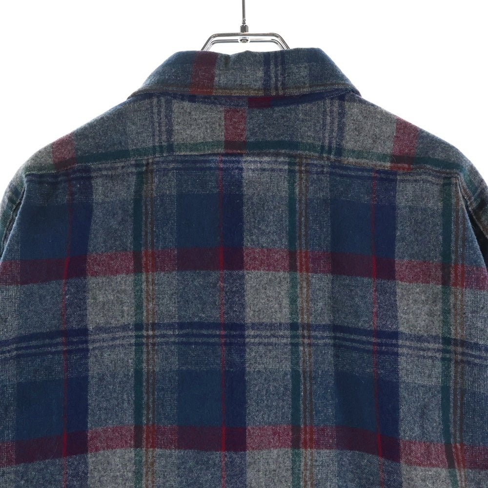 PENDLETON(ペンドルトン) 80s VINTAGE ウール ウエスタンシャツ チェック 長袖シャツ USA製 マルチカラー